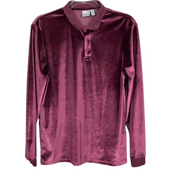 ASOS Velvet Pullover Top Shirt Long Sleeve Shirt Top Burgundy Wine sz Small - Picture 1 of 12